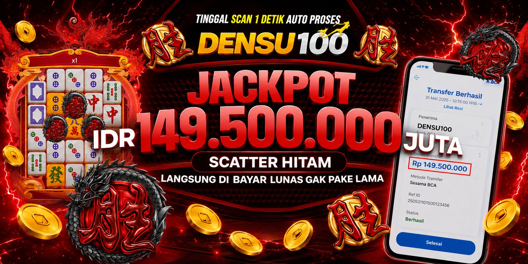 DENSU100 Jackpot Berapapun Pasti Lunas
